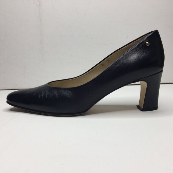 Etienne Aigner Womens Pumps Taylor Lenvy All Leather Upper Navy Blue Size 9M - Picture 5 of 12